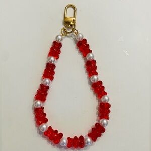 Handmade Red Gummy Bear Bag Charm | Gummy Bear Keychain